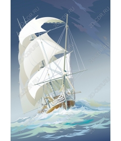 The majestic sailing ship