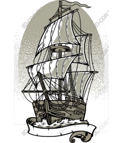 Majestic classic sailboat