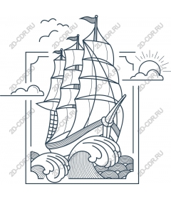 The majestic sailing ship
