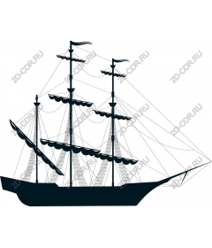  Classic three-masted sailboat