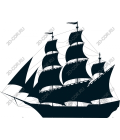  Classic three-masted ship