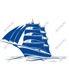  Classic blue sailboat