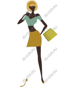  Chic fashion - stylish woman with shopping bag