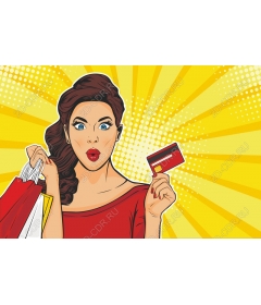  A bright shop in the style of pop art