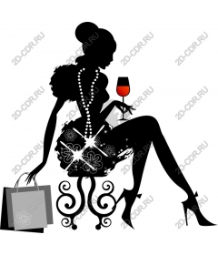  Elegant woman with wine