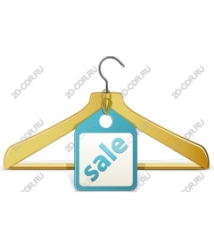 Golden clothing rack with tag sales
