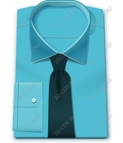  Blue elegant shirt with tie