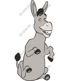 Funny cartoon donkey