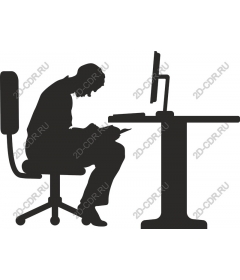  focused office worker at the Desk