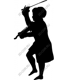  Child plays the violin