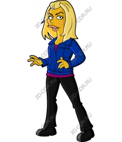  Confident blonde character