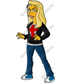  Stylish girl-punk with the British flag