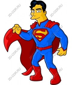  Bright cartoon superhero