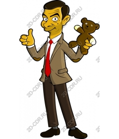  Charming character holding a Teddy bear