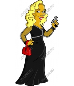  Confident woman in a black dress