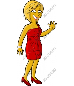  Elegant a character in a red dress