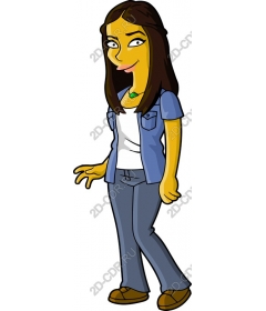 Playful cartoon character