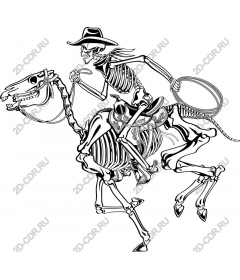  The skeleton cowboy on horseback