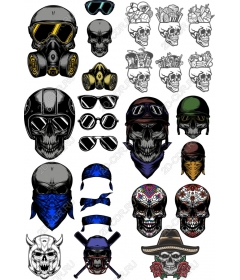 Set of cliparts "Skull"
