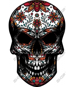  Floral skull