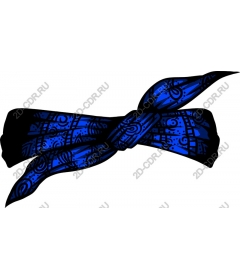  Blue patterned scarf
