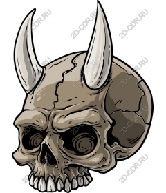  Horned skull