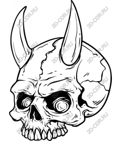  Horned skull