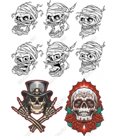 Set of cliparts "Skull"