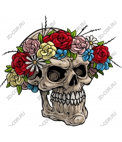  Floral skull