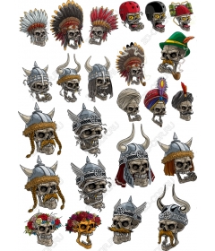 Set on the theme of the skull