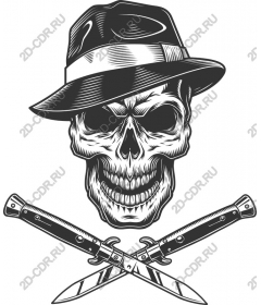  Acute skull with daggers
