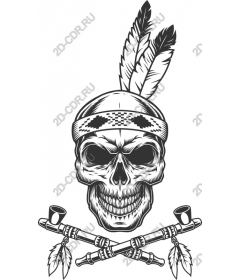  Cultural skull and flute