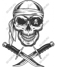 Pirate skull and crossed sabres