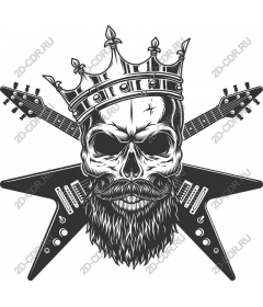  Crowned stone skull