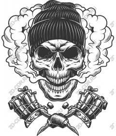  Daring skull tattoo machines