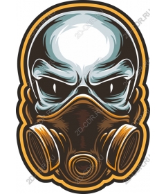  Menacing skull in gas mask