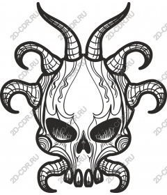 Horny intricate skull