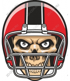  Football helmet with skull