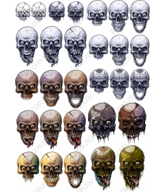 Set of clipart Skull — kit