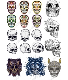 Set the "Skulls and flowers"