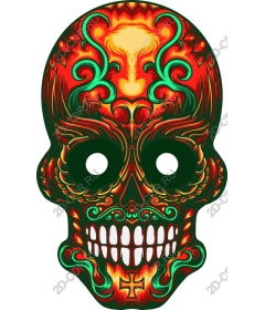 Colorful skull for Day of the dead