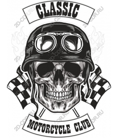  Classic skull motorcycle club