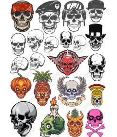 Best collection of skulls cliparts - 20 unique ones