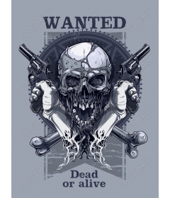  Wanted: alive or dead skull