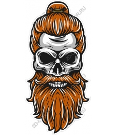  Illustration of bearded skull