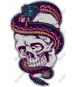  Dark elegance Skull and snake