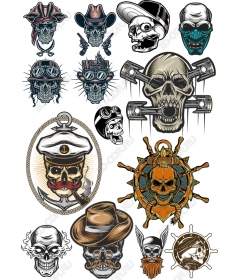 Set of clipart Skull