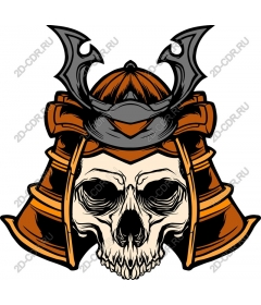 Icon of a skull samurai