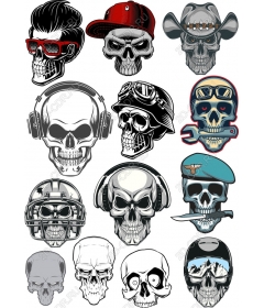 Edgy Skull Set