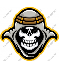  Menacing skull in the hood
